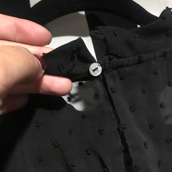 Zara Sheer Polka Dot layered Blouse - Picture 4 of 4